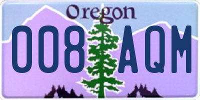 OR license plate 008AQM