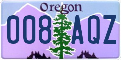 OR license plate 008AQZ
