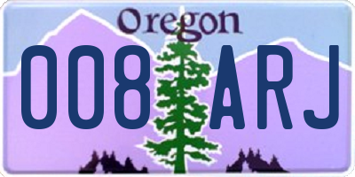 OR license plate 008ARJ