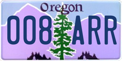 OR license plate 008ARR