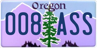 OR license plate 008ASS