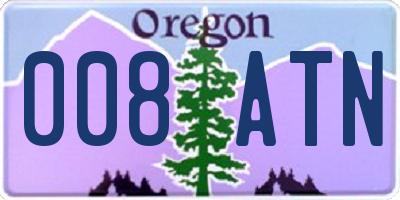 OR license plate 008ATN