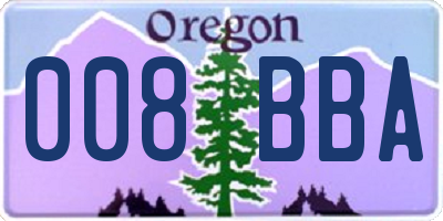 OR license plate 008BBA