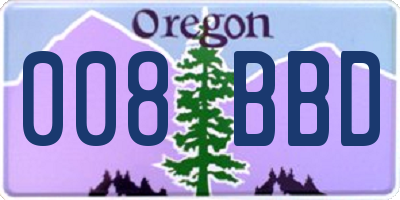 OR license plate 008BBD