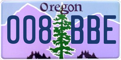 OR license plate 008BBE