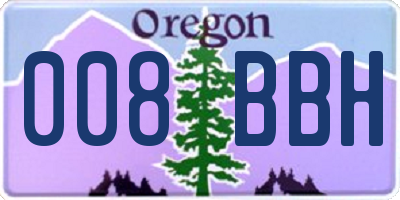 OR license plate 008BBH