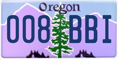 OR license plate 008BBI