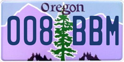 OR license plate 008BBM