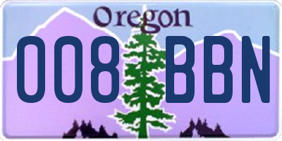 OR license plate 008BBN