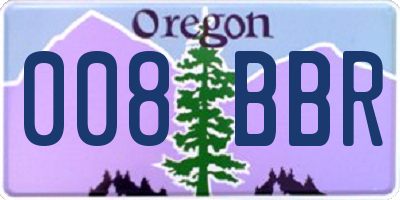 OR license plate 008BBR