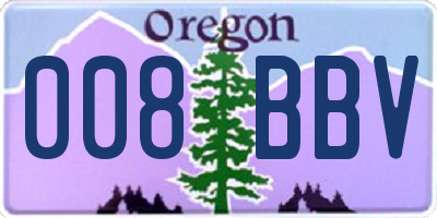 OR license plate 008BBV