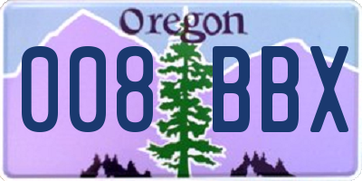 OR license plate 008BBX