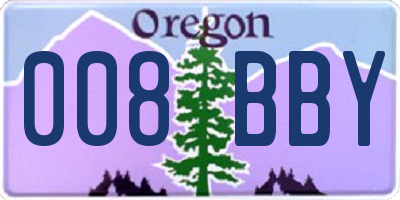 OR license plate 008BBY