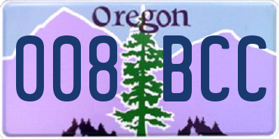 OR license plate 008BCC