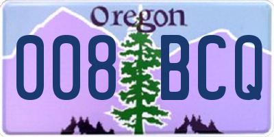 OR license plate 008BCQ