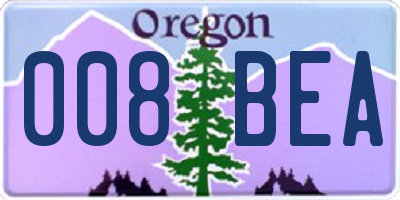 OR license plate 008BEA