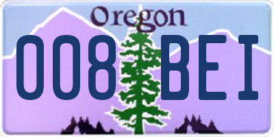 OR license plate 008BEI