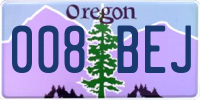 OR license plate 008BEJ