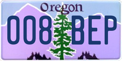 OR license plate 008BEP