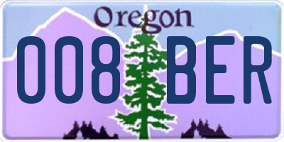 OR license plate 008BER