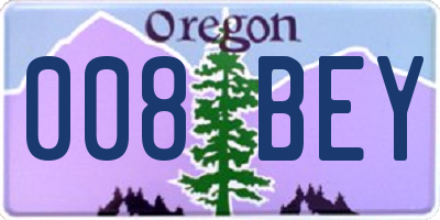 OR license plate 008BEY