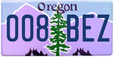 OR license plate 008BEZ