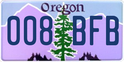 OR license plate 008BFB