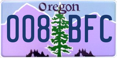 OR license plate 008BFC
