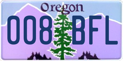 OR license plate 008BFL