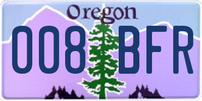 OR license plate 008BFR