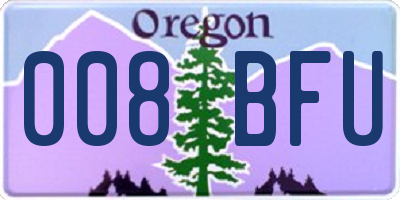 OR license plate 008BFU