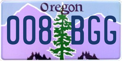 OR license plate 008BGG