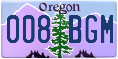 OR license plate 008BGM