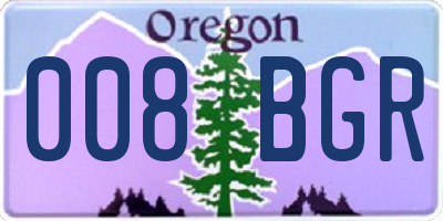 OR license plate 008BGR