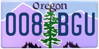 OR license plate 008BGU