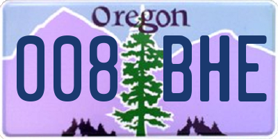 OR license plate 008BHE