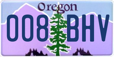 OR license plate 008BHV
