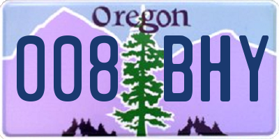 OR license plate 008BHY