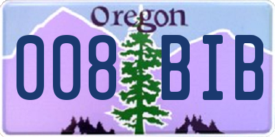 OR license plate 008BIB