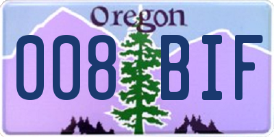 OR license plate 008BIF