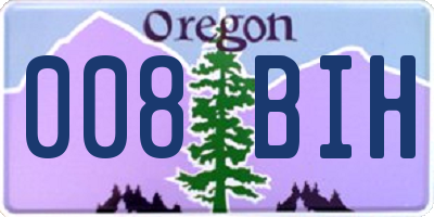OR license plate 008BIH