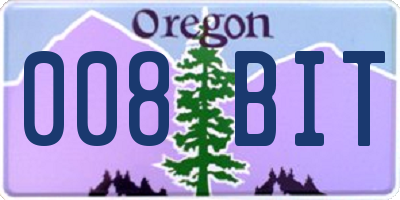 OR license plate 008BIT