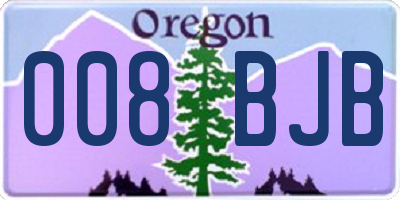 OR license plate 008BJB
