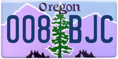 OR license plate 008BJC