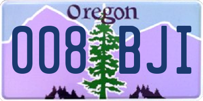 OR license plate 008BJI
