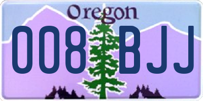 OR license plate 008BJJ