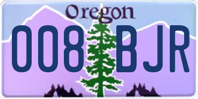 OR license plate 008BJR