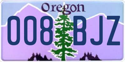 OR license plate 008BJZ