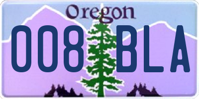 OR license plate 008BLA
