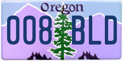 OR license plate 008BLD
